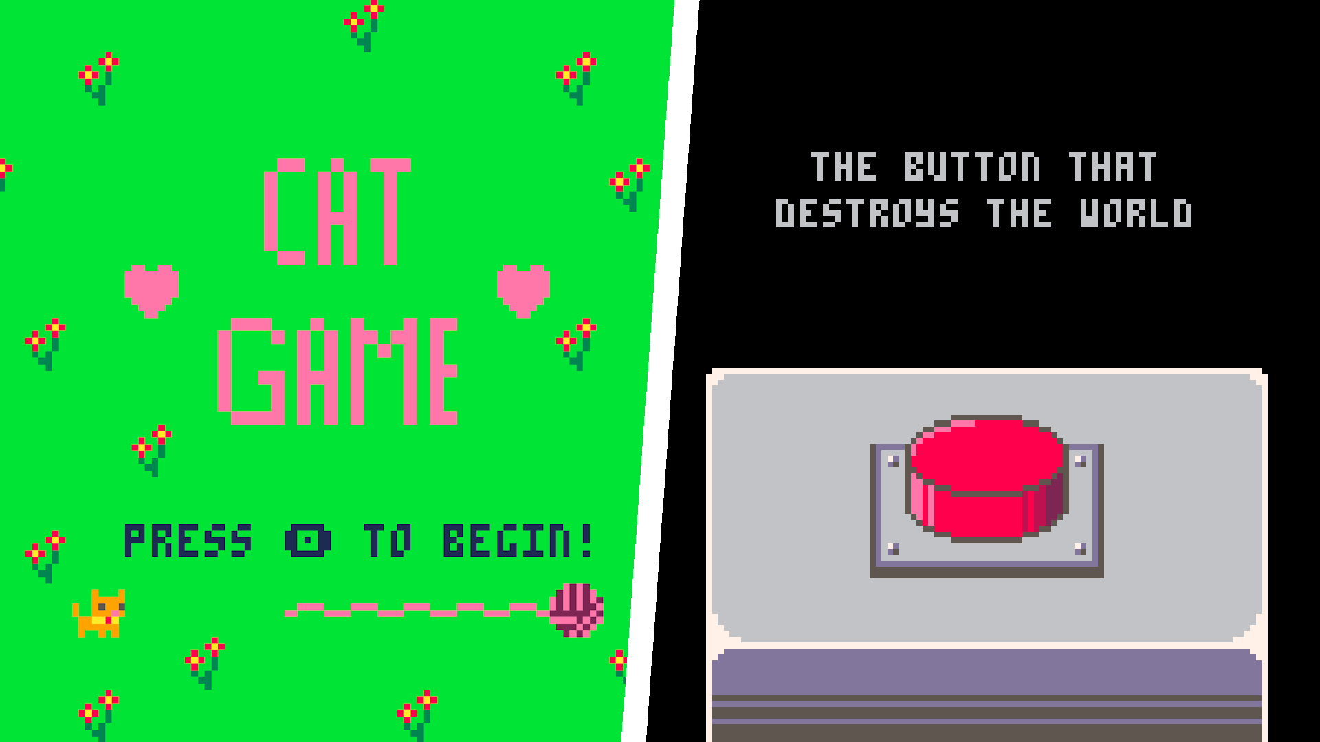 Cat Game and The Button That Destroys the World